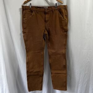 Carhartt NWT Womens pants brown rugged Flex Relaxed BN4296 Double Front Sz 16 R